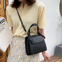 Icy Stone Croco Pattern Handbag